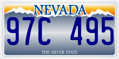 NV license plate 97C495