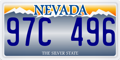 NV license plate 97C496