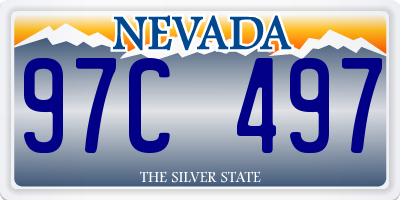 NV license plate 97C497