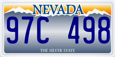 NV license plate 97C498