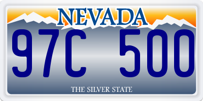 NV license plate 97C500