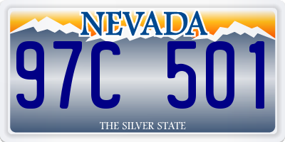 NV license plate 97C501