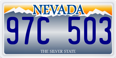 NV license plate 97C503