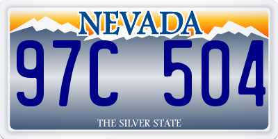 NV license plate 97C504