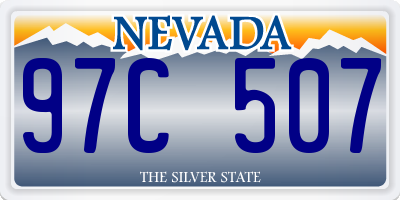 NV license plate 97C507