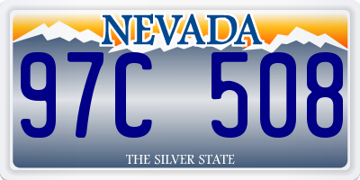 NV license plate 97C508