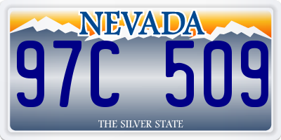 NV license plate 97C509