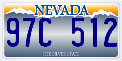 NV license plate 97C512