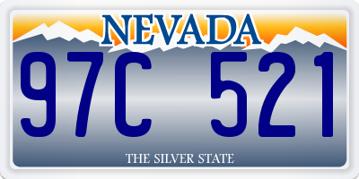 NV license plate 97C521