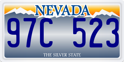 NV license plate 97C523