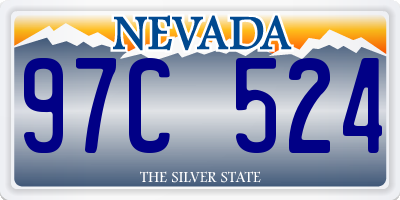 NV license plate 97C524