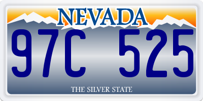 NV license plate 97C525