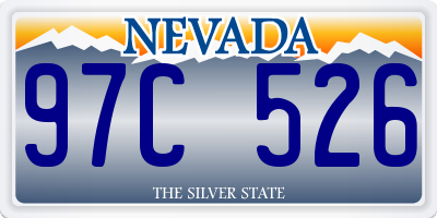 NV license plate 97C526