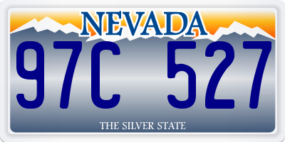 NV license plate 97C527