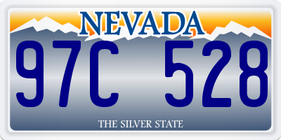 NV license plate 97C528