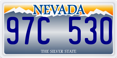 NV license plate 97C530