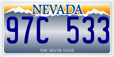 NV license plate 97C533