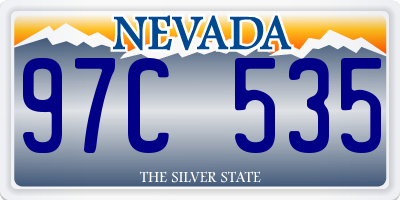 NV license plate 97C535
