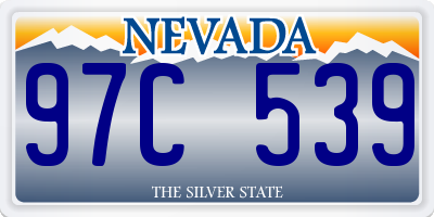 NV license plate 97C539