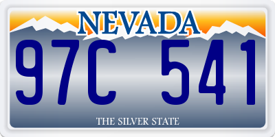 NV license plate 97C541