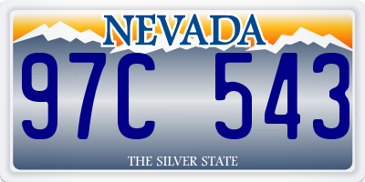 NV license plate 97C543