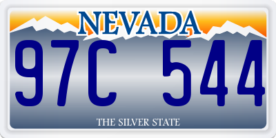 NV license plate 97C544