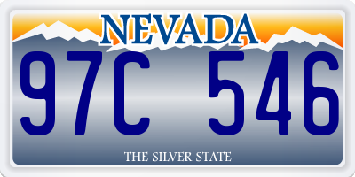 NV license plate 97C546