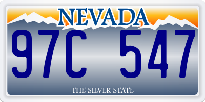 NV license plate 97C547