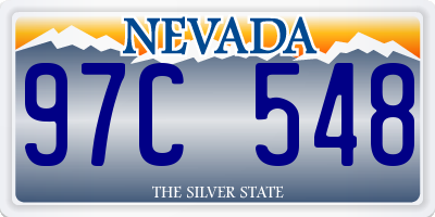 NV license plate 97C548