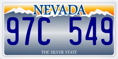 NV license plate 97C549