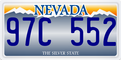 NV license plate 97C552