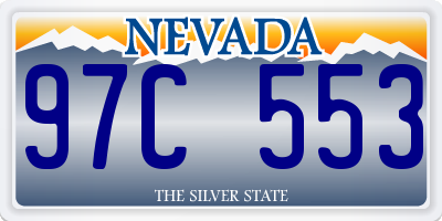 NV license plate 97C553