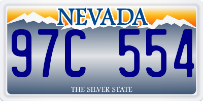 NV license plate 97C554