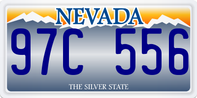 NV license plate 97C556