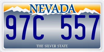 NV license plate 97C557