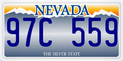 NV license plate 97C559