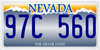 NV license plate 97C560