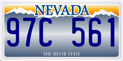 NV license plate 97C561