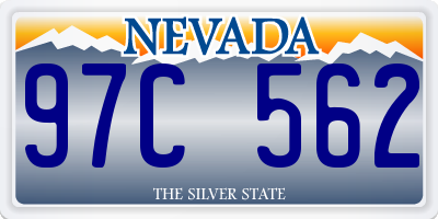 NV license plate 97C562