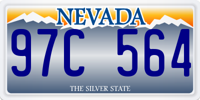 NV license plate 97C564