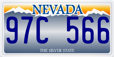 NV license plate 97C566