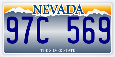 NV license plate 97C569