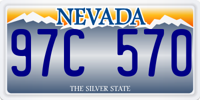 NV license plate 97C570