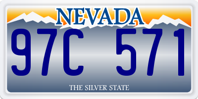 NV license plate 97C571