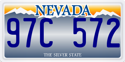 NV license plate 97C572