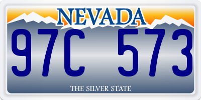 NV license plate 97C573