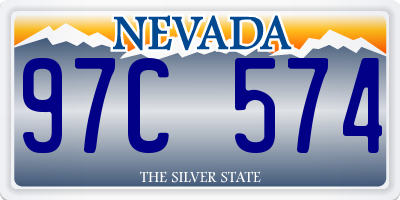 NV license plate 97C574