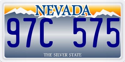 NV license plate 97C575