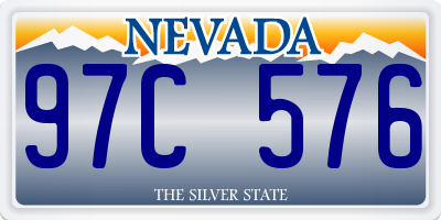 NV license plate 97C576