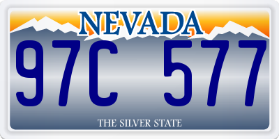 NV license plate 97C577